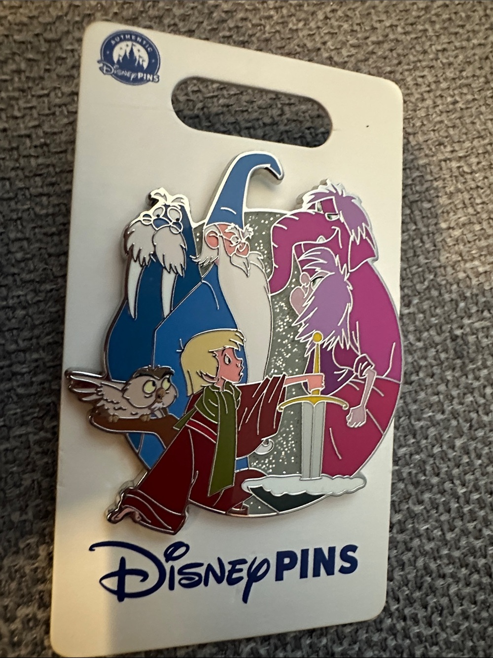 Disney Sword in the Stone Enamel Pin – Blue, Pink & Green Characters